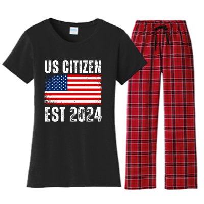 Us Citizen Est 2024 Women's Flannel Pajama Set