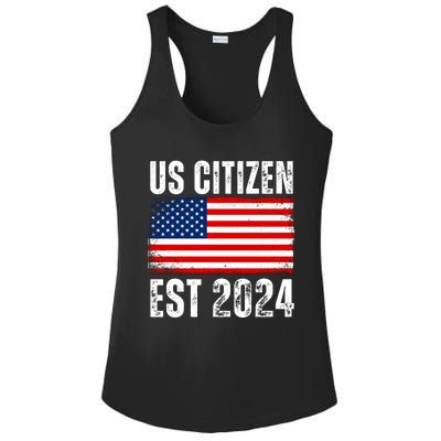 Us Citizen Est 2024 Ladies PosiCharge Competitor Racerback Tank