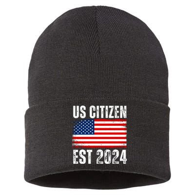 Us Citizen Est 2024 Sustainable Knit Beanie