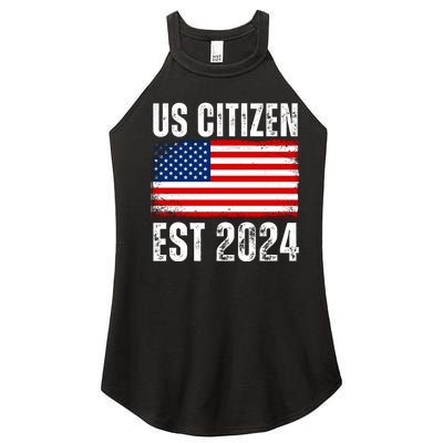 Us Citizen Est 2024 Women’s Perfect Tri Rocker Tank