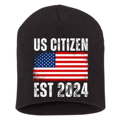 Us Citizen Est 2024 Short Acrylic Beanie