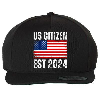 Us Citizen Est 2024 Wool Snapback Cap