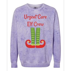 Urgent Care Elf Crew Christmas Gift Colorblast Crewneck Sweatshirt