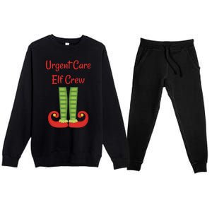 Urgent Care Elf Crew Christmas Gift Premium Crewneck Sweatsuit Set