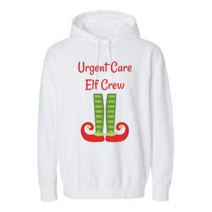 Urgent Care Elf Crew Christmas Gift Garment-Dyed Fleece Hoodie