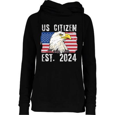 Us Citizen Est 2024 Citizenship New Usa Citizen Womens Funnel Neck Pullover Hood