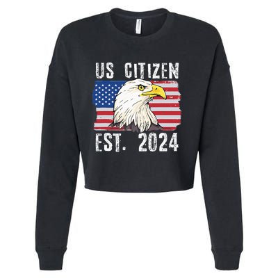 Us Citizen Est 2024 Citizenship New Usa Citizen Cropped Pullover Crew