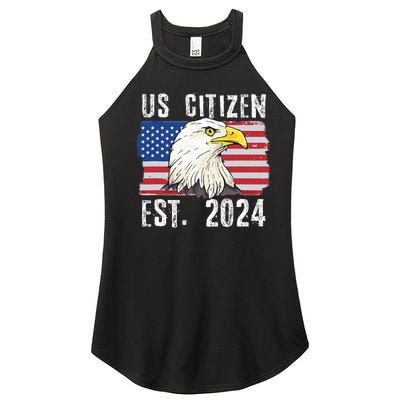 Us Citizen Est 2024 Citizenship New Usa Citizen Women’s Perfect Tri Rocker Tank