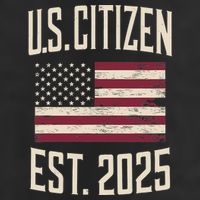 US Citizen Est 2025 Immigrant American Flag Citizenship Adult Drive Performance Visor