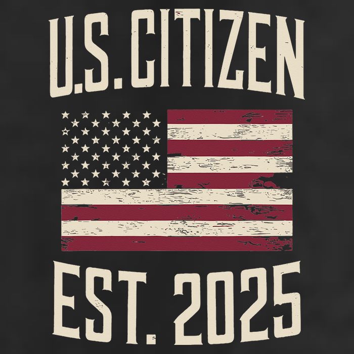 US Citizen Est 2025 Immigrant American Flag Citizenship Adult Drive Performance Visor
