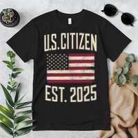 US Citizen Est 2025 Immigrant American Flag Citizenship Premium T-Shirt