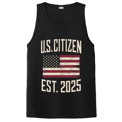 US Citizen Est 2025 Immigrant American Flag Citizenship PosiCharge Competitor Tank