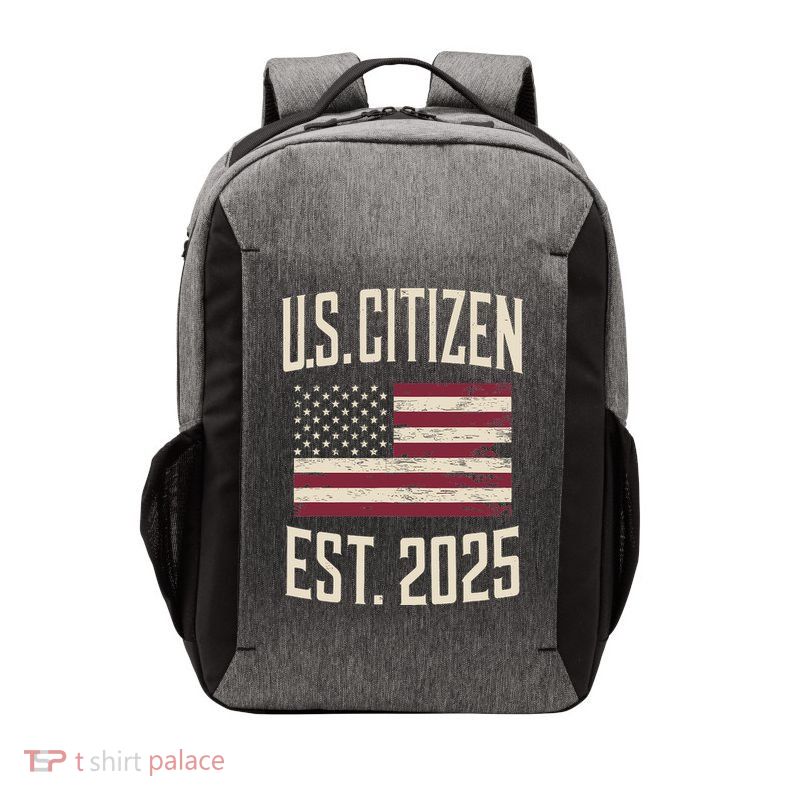 US Citizen Est 2025 Immigrant American Flag Citizenship Vector Backpack