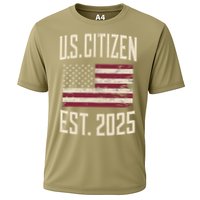 US Citizen Est 2025 Immigrant American Flag Citizenship Cooling Performance Crew T-Shirt