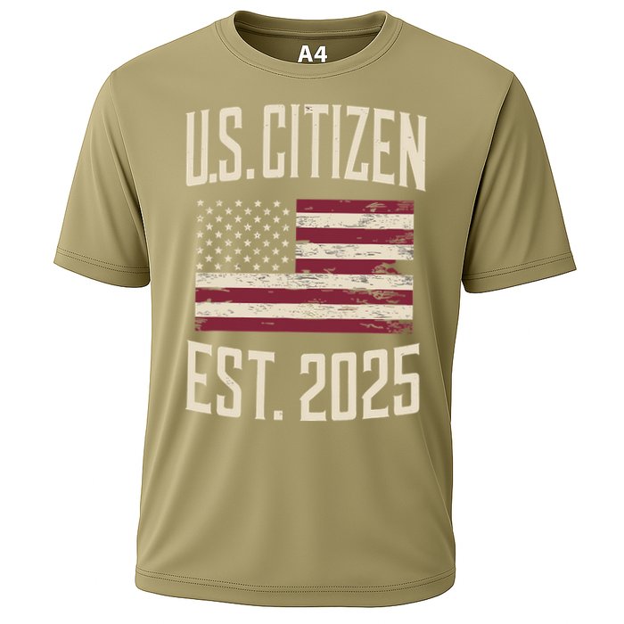 US Citizen Est 2025 Immigrant American Flag Citizenship Cooling Performance Crew T-Shirt