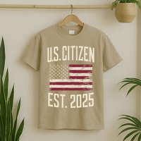 US Citizen Est 2025 Immigrant American Flag Citizenship T-Shirt