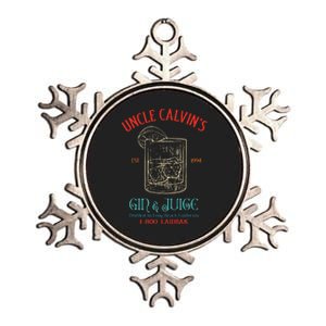 Uncle CalvinS Est 1994 Gin & Juice Retro Apparel Metallic Star Ornament