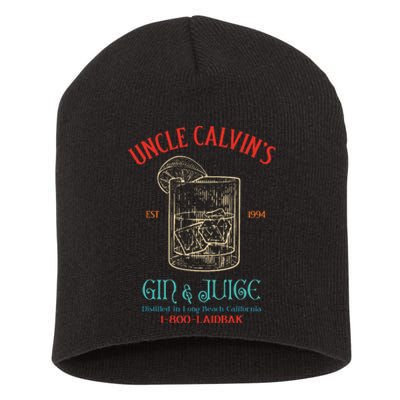 Uncle CalvinS Est 1994 Gin & Juice Retro Apparel Short Acrylic Beanie