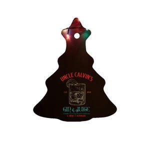 Uncle CalvinS Est 1994 Gin & Juice Retro Apparel Ceramic Tree Ornament