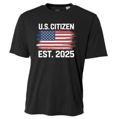 Us Citizen Est 2025 Immigrant American Flag Citizenship Cooling Performance Crew T-Shirt