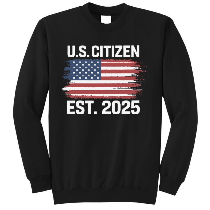 Us Citizen Est 2025 Immigrant American Flag Citizenship Sweatshirt