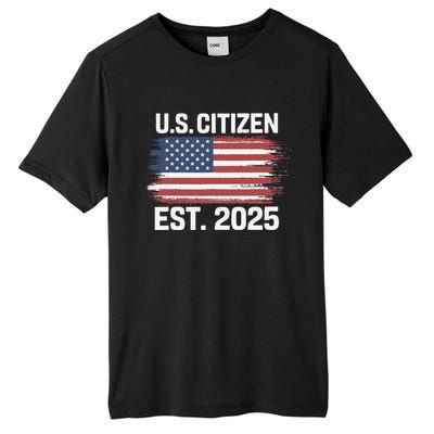 Us Citizen Est 2025 Immigrant American Flag Citizenship Tall Fusion ChromaSoft Performance T-Shirt