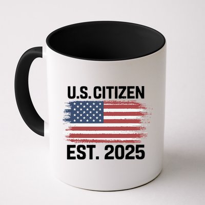Us Citizen Est 2025 Immigrant American Flag Citizenship Mug