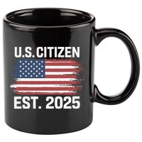 Us Citizen Est 2025 Immigrant American Flag Citizenship 11oz C Handle Ceramic Mug