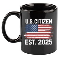 Us Citizen Est 2025 Immigrant American Flag Citizenship 11oz C Handle Ceramic Mug