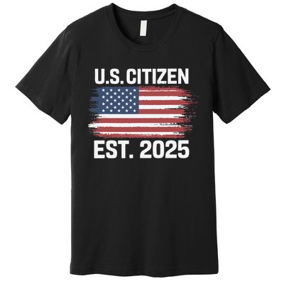 Us Citizen Est 2025 Immigrant American Flag Citizenship Premium T-Shirt