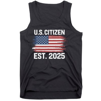 Us Citizen Est 2025 Immigrant American Flag Citizenship Tank Top