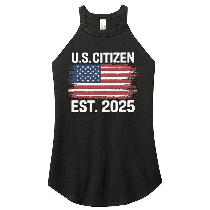 Us Citizen Est 2025 Immigrant American Flag Citizenship Women's Perfect Tri Rocker Tank