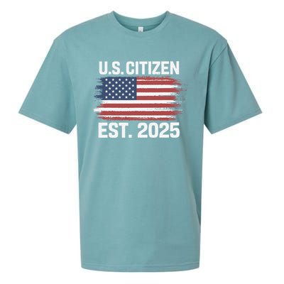 Us Citizen Est 2025 Immigrant American Flag Citizenship Sueded Cloud Jersey T-Shirt