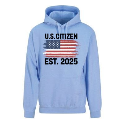 Us Citizen Est 2025 Immigrant American Flag Citizenship Unisex Surf Hoodie