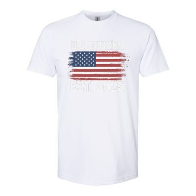 Us Citizen Est 2025 Immigrant American Flag Citizenship Softstyle CVC T-Shirt