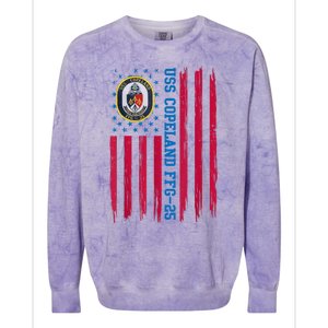 USS Copeland FFG25 Guided Missile Frigates Ship Veteran Colorblast Crewneck Sweatshirt