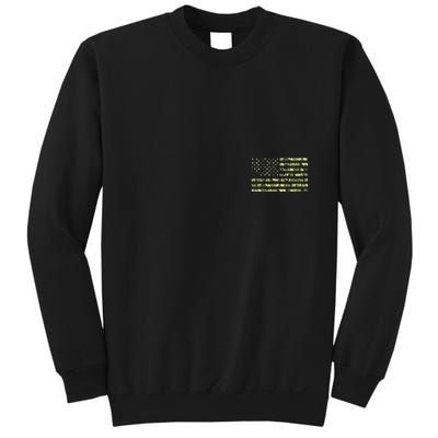 USA Camo Flag United States Of America Army Military Front & Back Sweatshirt