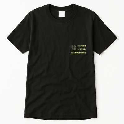 USA Camo Flag United States Of America Army Military Front & Back Tall T-Shirt