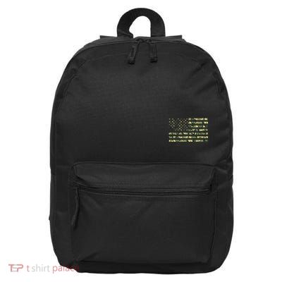 USA Camo Flag United States Of America Army Military Front & Back 16 in Basic Backpack