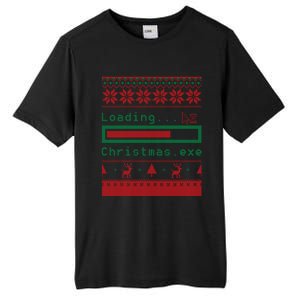 Ugly Christmas Funny Computer Geeky Loading Holiday Party Funny Gift Tall Fusion ChromaSoft Performance T-Shirt