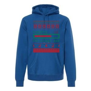 Ugly Christmas Funny Computer Geeky Loading Holiday Party Funny Gift Premium Hoodie