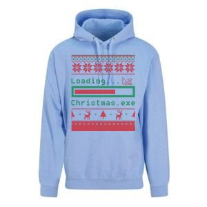 Ugly Christmas Funny Computer Geeky Loading Holiday Party Funny Gift Unisex Surf Hoodie