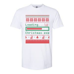 Ugly Christmas Funny Computer Geeky Loading Holiday Party Funny Gift Softstyle CVC T-Shirt