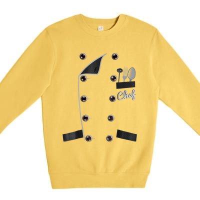 Unisex Chef Funny Cook Gift Uniform Cooking Costume Gift Premium Crewneck Sweatshirt