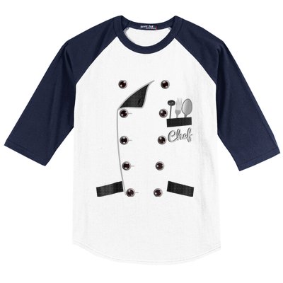 Unisex Chef Funny Cook Gift Uniform Cooking Costume Gift Baseball Sleeve Shirt