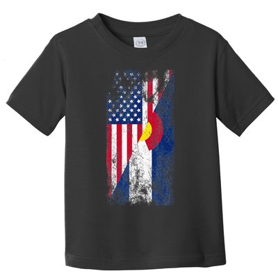 USA Colorado Flags United States Of America Coloradans Toddler T-Shirt