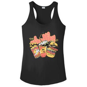 Unhealthy Club Fast Food Ladies PosiCharge Competitor Racerback Tank