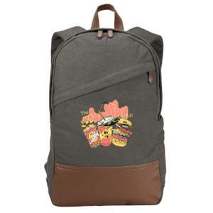 Unhealthy Club Fast Food Cotton Canvas Backpack