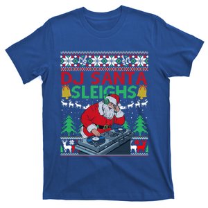 Ugly Christmas Funny Dj Santa Sleighs Cool Gift T-Shirt