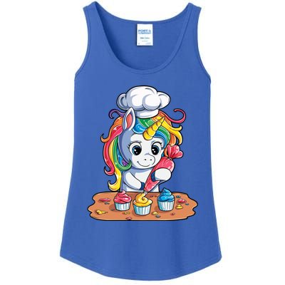 Unicorn Cupcake Funny Baking Cake Rainbow Funny Gift Great Gift Ladies Essential Tank